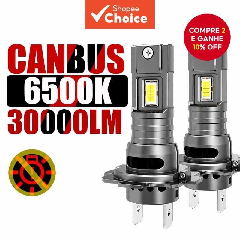 2 Pcs H7 Canbus LED Lâmpadas De Farol Turbo Hi/Lo Beam 40000LM Plug & Play Light