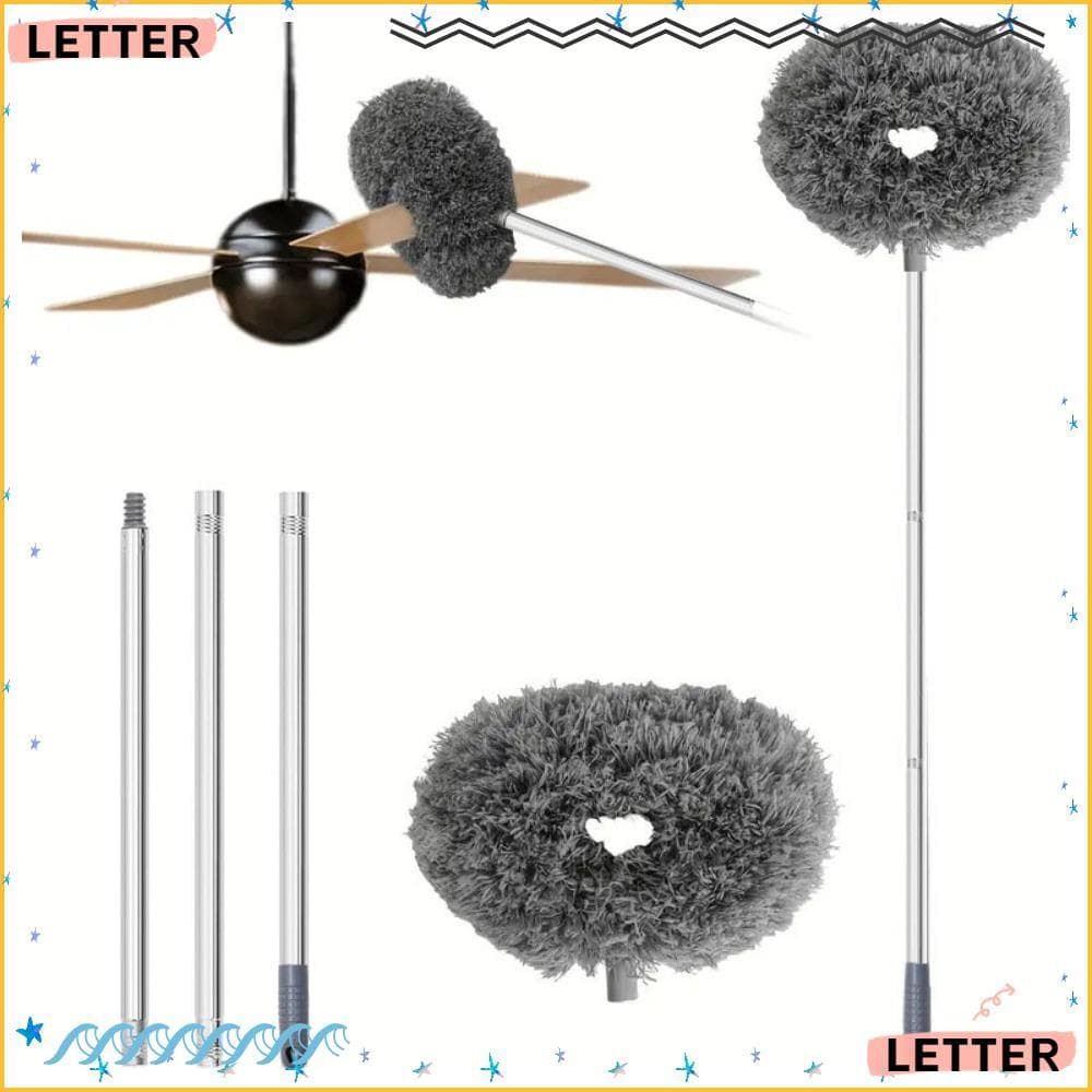 Espanador De Limpeza De Ventilador De Teto De Carta , Ajusta Escova Multifuncional De Poeira , Com Poste De Extensão