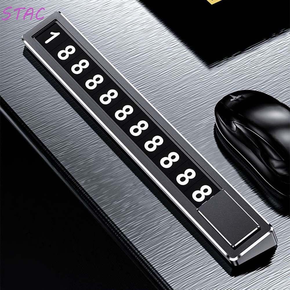 Placa De Número De Telefone STAC Universal Metal Acessórios De Estilo De Carro Sinal De Parada De Estacionamento Cartão