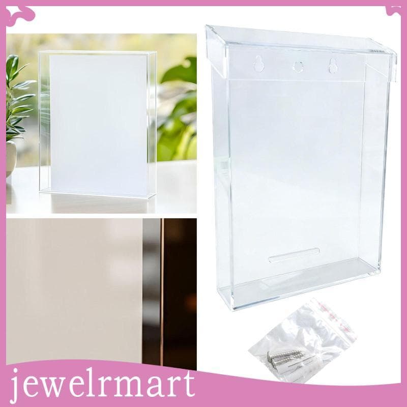 [Jewelrmart] Suporte Para Folhetos Ao Ar Livre Menu De Acrílico Transparente Parede Caixa De Imóveis Exibição De Literat