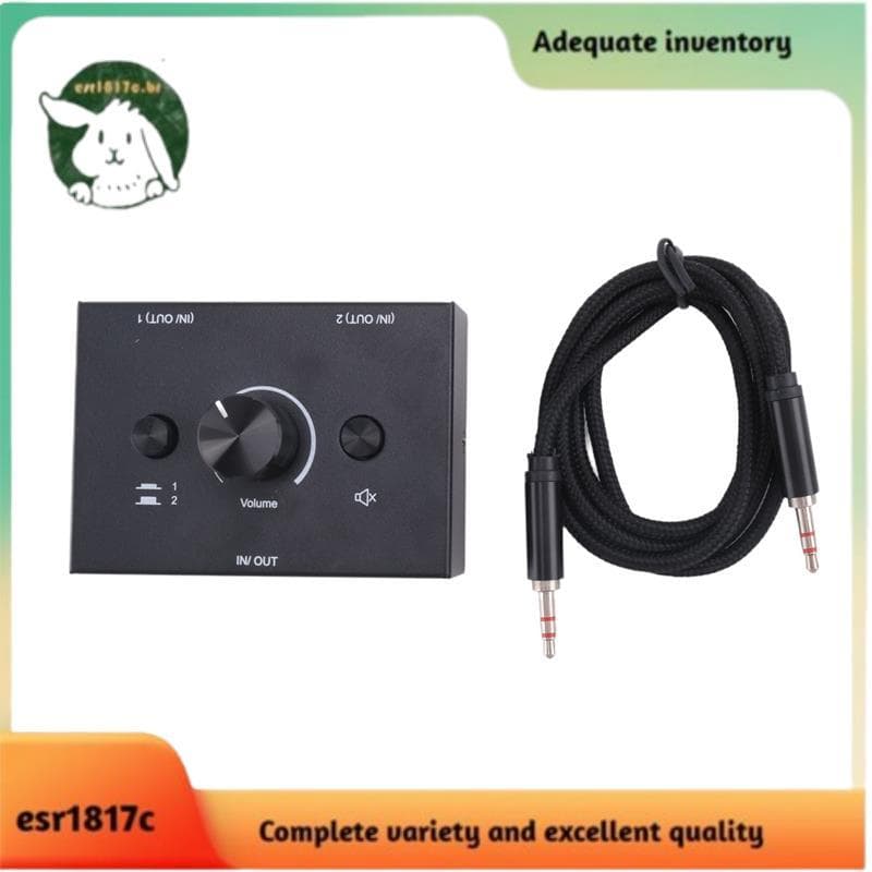 Interruptor De Áudio Estéreo De 3.5 Mm , Alto-Falante Passivo De Plástico , Caixa Divisora Manual , Compartilhamento