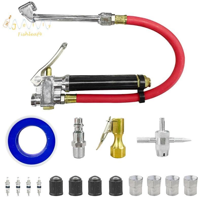 Inflador De Pneus Resistente Com Manômetro Integrado (10-120 PSI) , Cabe Em Compressores De Ar NPT De 1/4 "