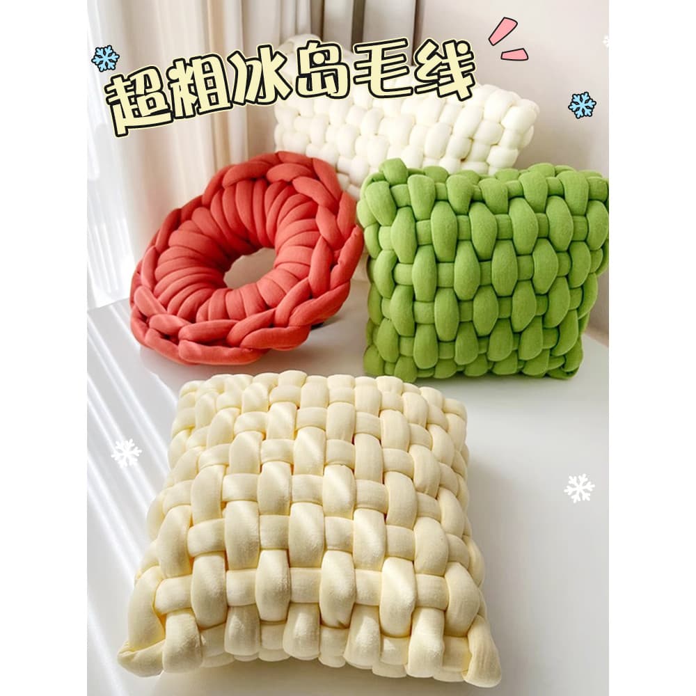 Fio islandês extra grosso de 2cm para tricô e crochê artesanal, bolsas de algodão com enchimento, almofadas, fio para ba