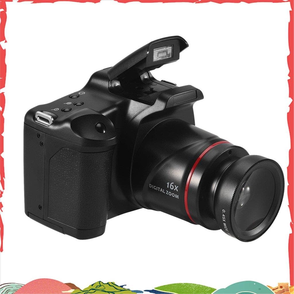 Câmera De Fotografia Profissional SLR Filmadora Digital Portátil 16X Zoom 16MP Saída HD Selfie Igaldjur1