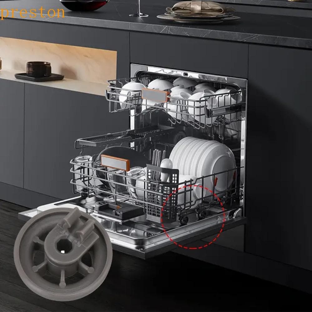 Rolo De Máquina De Lavar Louça PRESTON , Roda De Plástico Durável , Pneus De Rack Cinza Convenientes Substituíveis