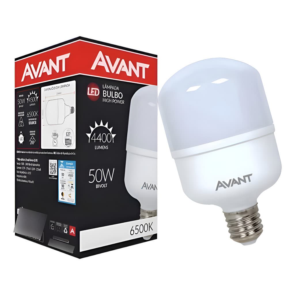 Lâmpada Alta Potência 50w E27 Branco Frio Avant Br6500k
