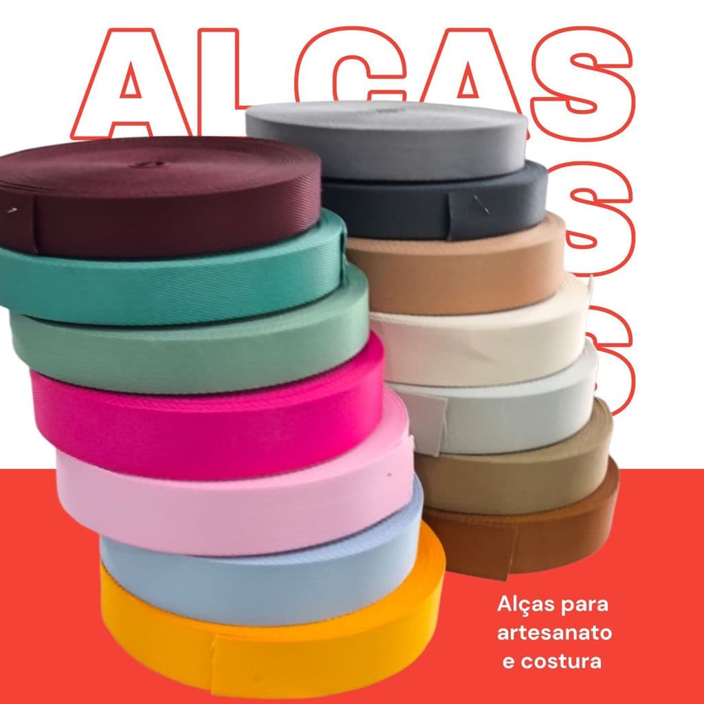 Alças Luxo/chic 3cm, 30mm – Kit com 5 Metros | Ideal para Bolsas e Acessórios Custura e artesanato