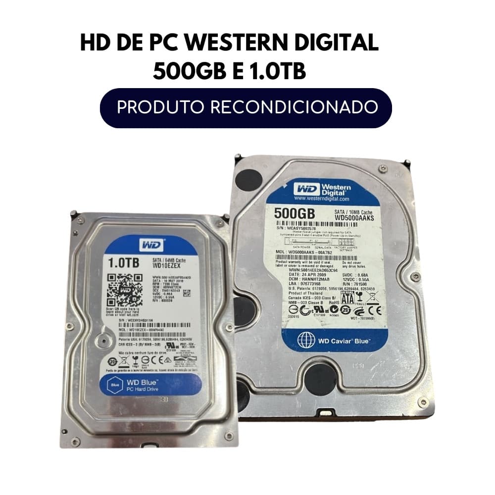HD DE PC WESTERN DIGITAL  500GB E 1.0TB