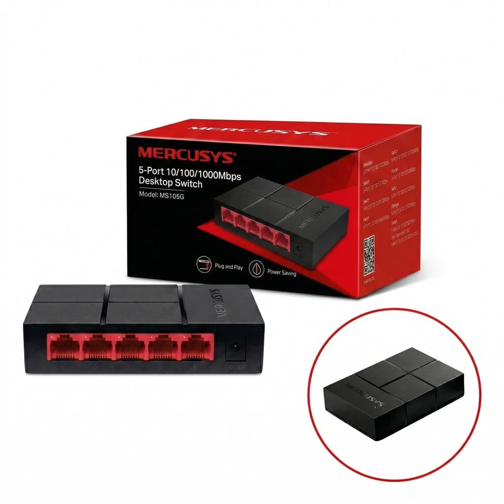 Switch Gigabit 5 Portas Mercusys MS105G Ethernet