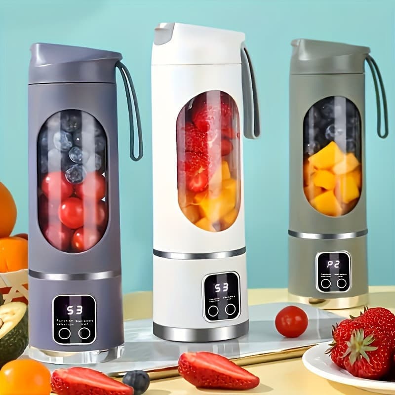 Liquidificador Portátil Recarregável 8 Lâminas, Automatico Suco Smoothies Vitaminas Leite