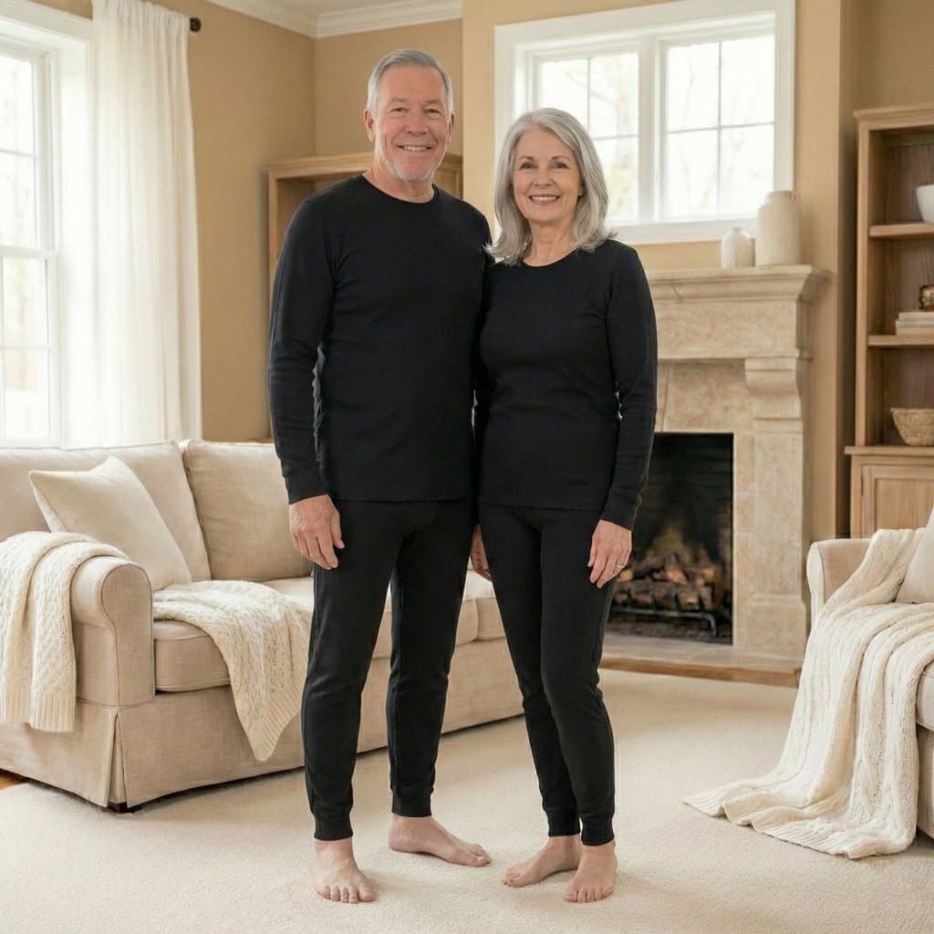 Roupa Térmica Masculina Feminina Frio Extremo Conjunto Segunda Pele Idoso Pai Avô Flanelado Conforto