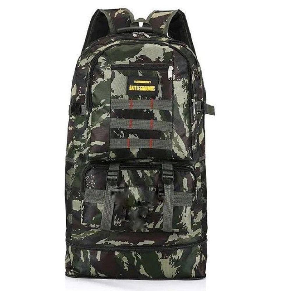 MOCHILA RESISTENTE IMPERMEAVEL CAMUFLADA GRANDE 5 BOLSOS CAMPING TRILHA AVENTURA VIAGEM