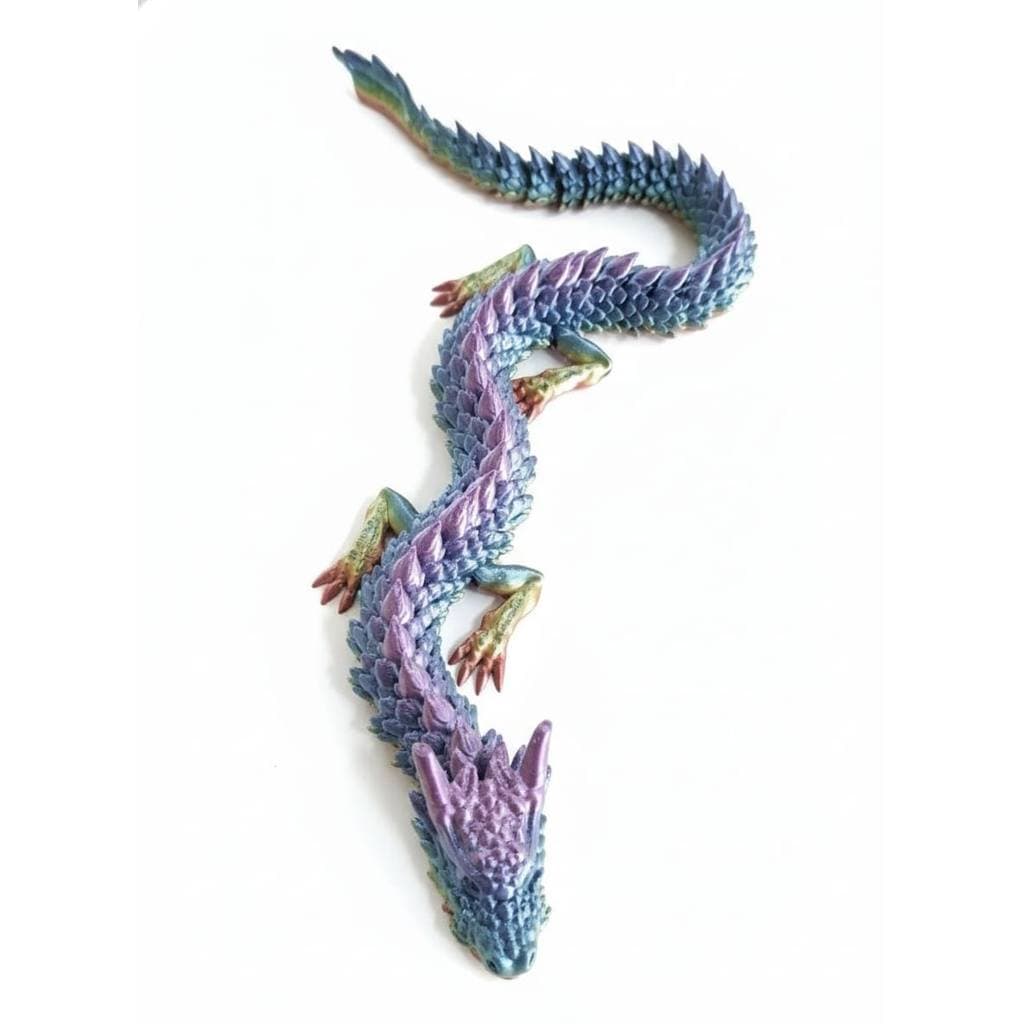 Dragão Articulado Decorativo Fantasia Colorido Colecionável