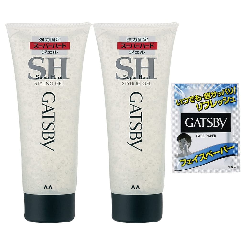 Gel modelador GATSBY Super Hard para homens, secagem rápida, potente, longa duração, aroma cítrico, 200g x 2 embalagens 