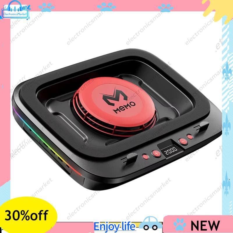 Memo FL08 Almofada Refrigeradora Para Laptop , Suporte De Resfriamento De Vento Forte , Base De , Poderoso Ventilador , 