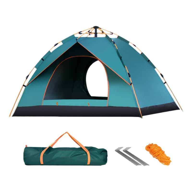 Tenda de camping automática de grande capacidade, 210*200cm, proteção solar UPF 50+, impermeável, acomoda de 3-4 pessoas