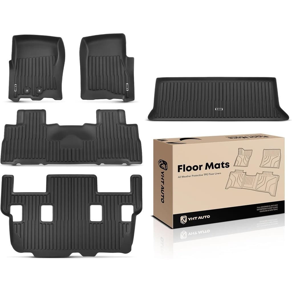 Tapetes E De Carga YHTAUTO Compatíveis Com Ford Expedition Lincoln Navigator 2011-2017 Assentos De Balde De 2a Fileira S