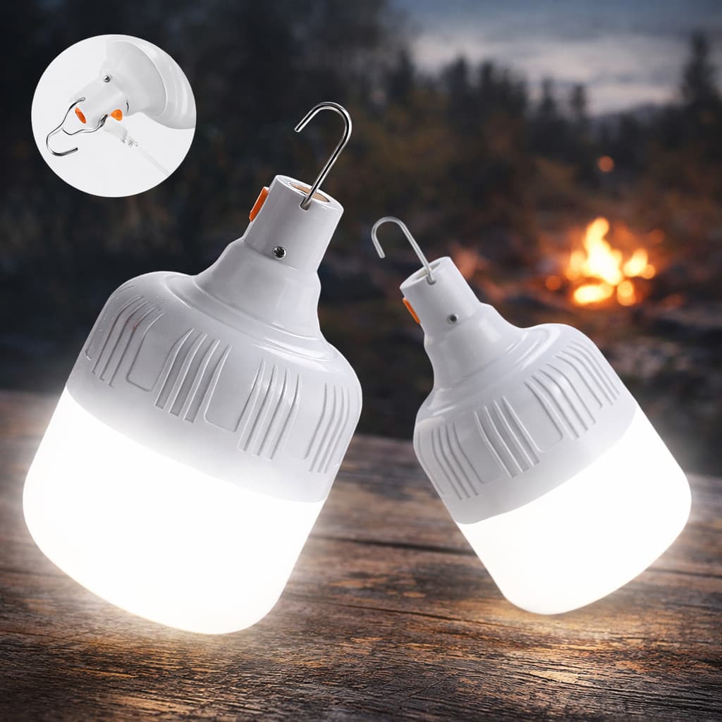 Mini Luz LED Recarregável USB Portátil 30W Camping Barraca Pesca Energia Emergência