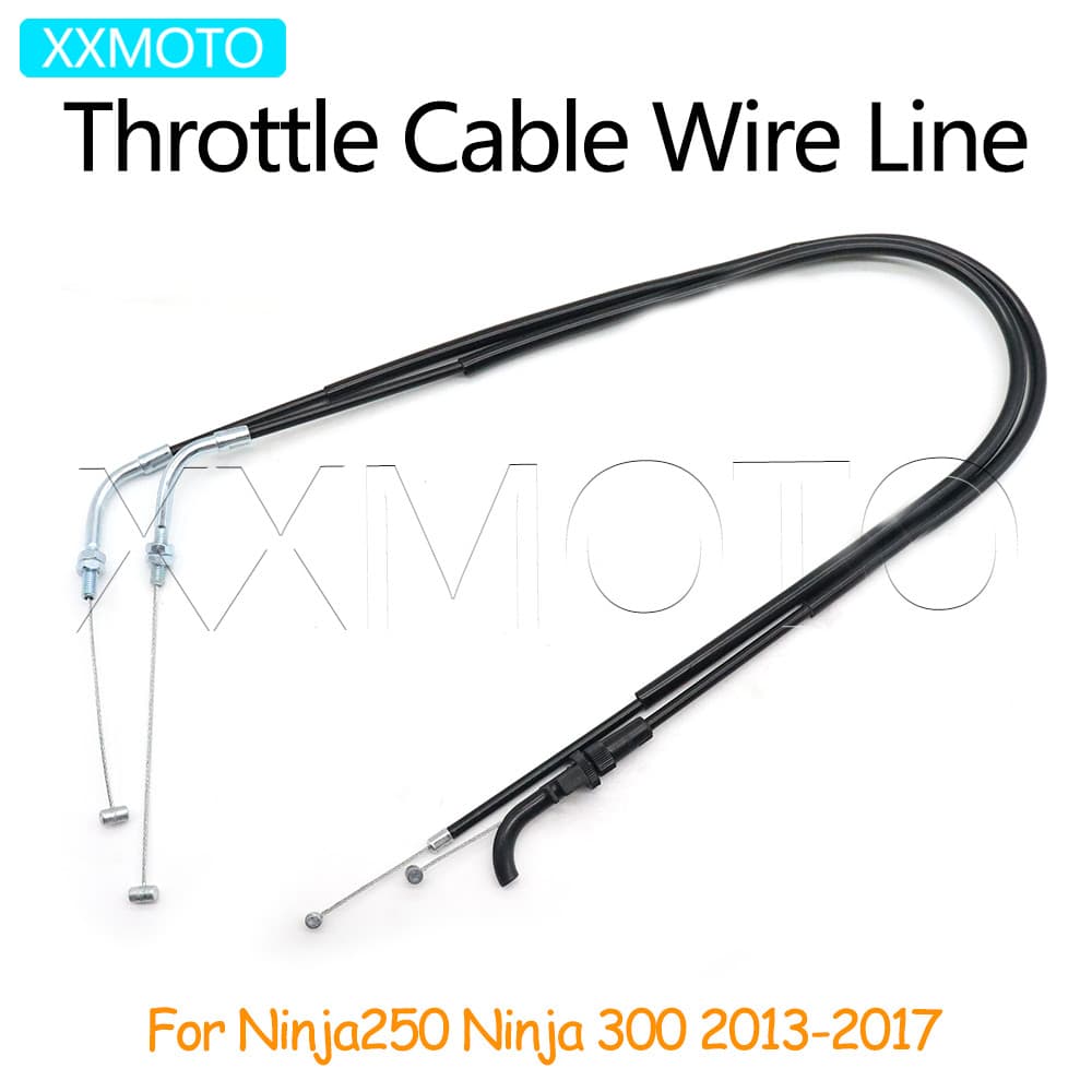 Ninja 250 300 Linha De Fio Do Cabo Acelerador Para Kawasaki Ninja250 300 2013 2014 2015 2016 2017 Aço Acessório Da Motoc