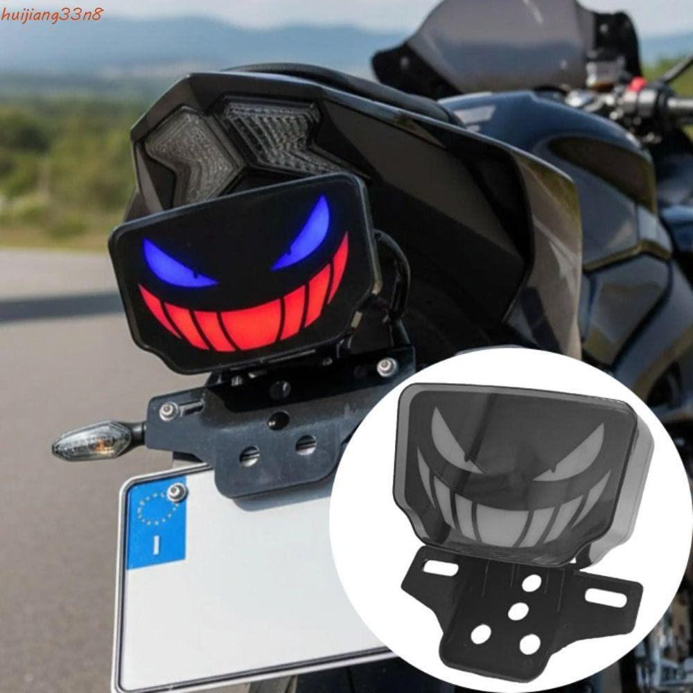 Luzes Traseiras LED Para Motocicleta HUIJIANG , Dinâmicas De Olho Do Diabo Com Design , Função De Luz De Freio