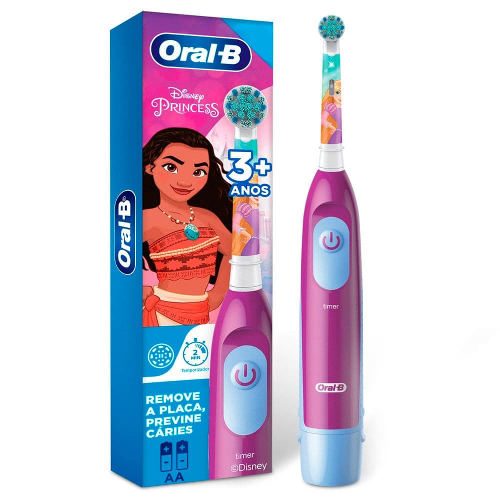 Escova Dental Infantil Oral-B Elétrica Disney Princess +3 anos