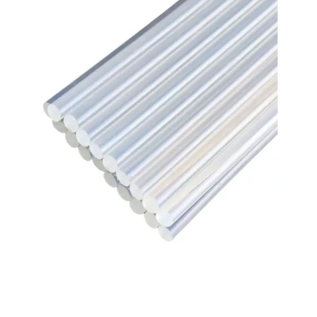 Kit 40 bastões de cola quente fino transparente 7mm x 30cm para Artesanato
