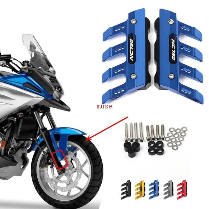 Impactos Motocicleta Frente Paralama Equipamento Proteção 2 Peças