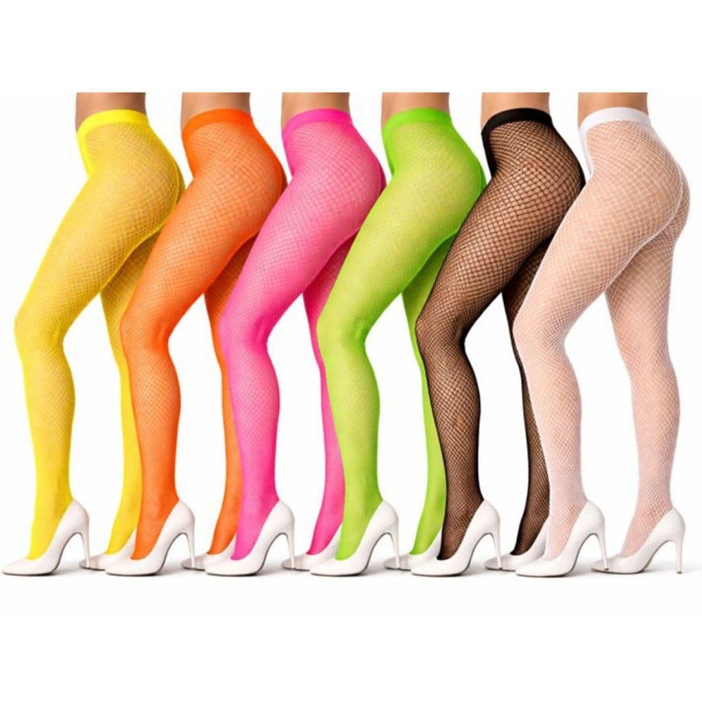 Meia Calça Arrastão para Festa – Cores Neon e Cores Normais