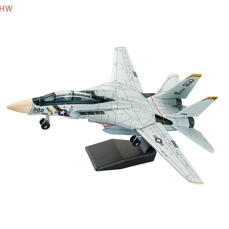 Modelo De Jato De Combate Tomcat Em Escala 1 : 72 F-14-Aeronave De Plástico ABS Branca E Bla Com Design Detalhado , Comp
