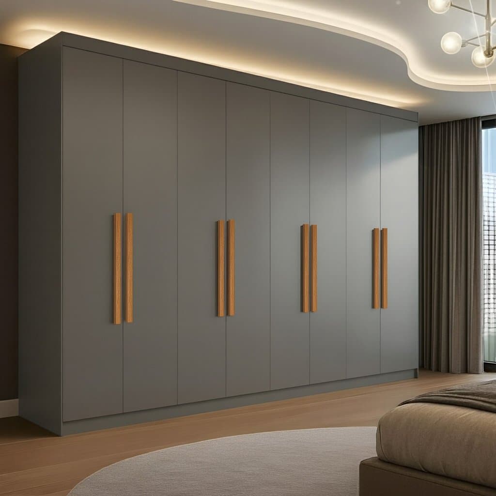 Guarda Roupa Casal 8 Portas 4 Gavetas Paris Espresso Móveis Ônix