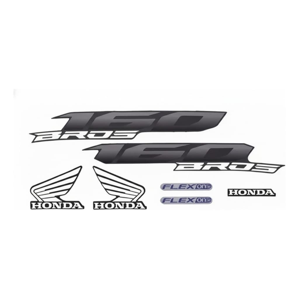 Jogo Kit Adesivo Honda Nxr Bros 160 2016 Preta