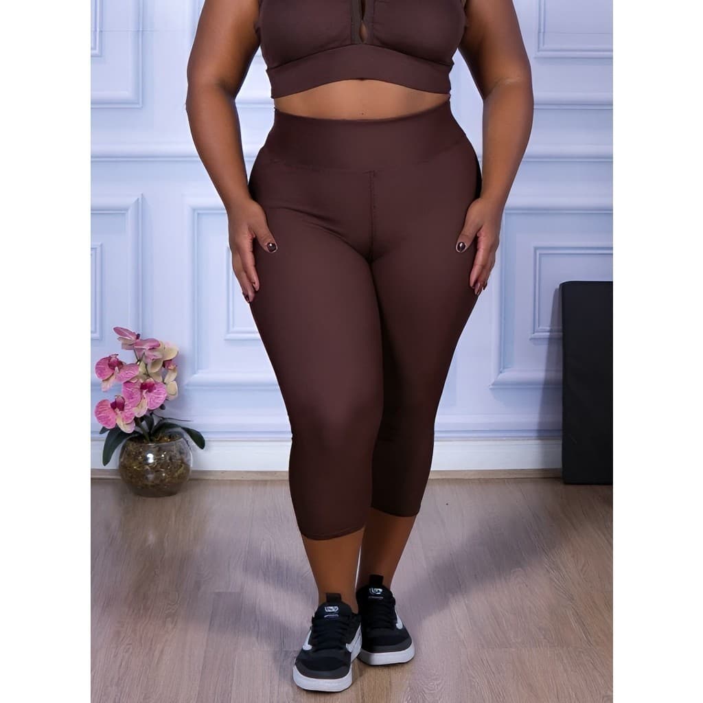 Calça Legging Capri Corsário Academia Plus Size G1 G2 G3 G4 Fitness