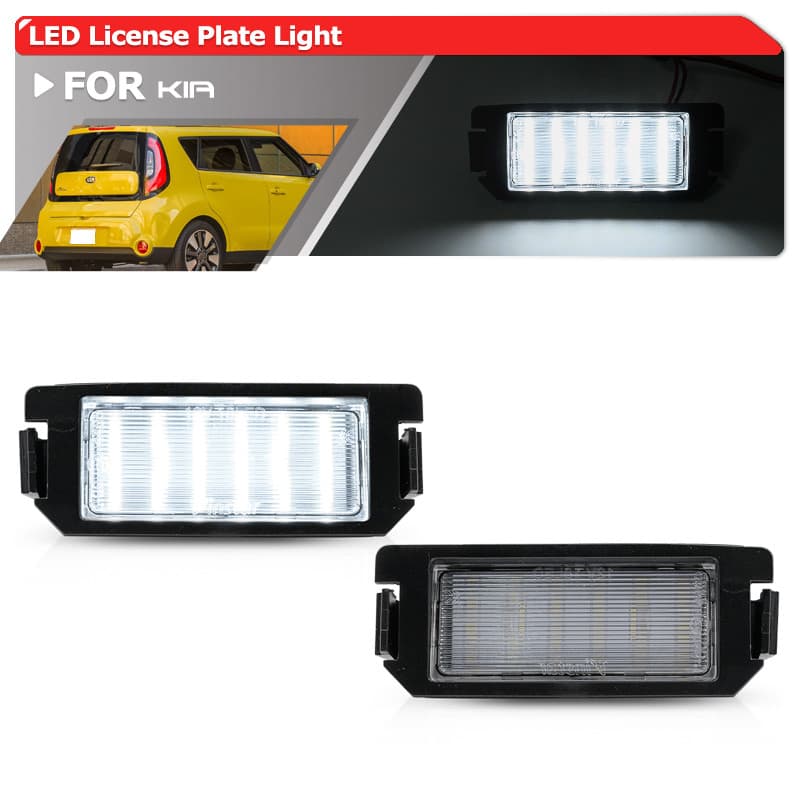 Para Kia Rio Hatch/Sedan UB 2012-2017 Soul AM PS 2010-2019 Canbus Branco Completo Led Luzes Da Placa De Licença Lâmpadas