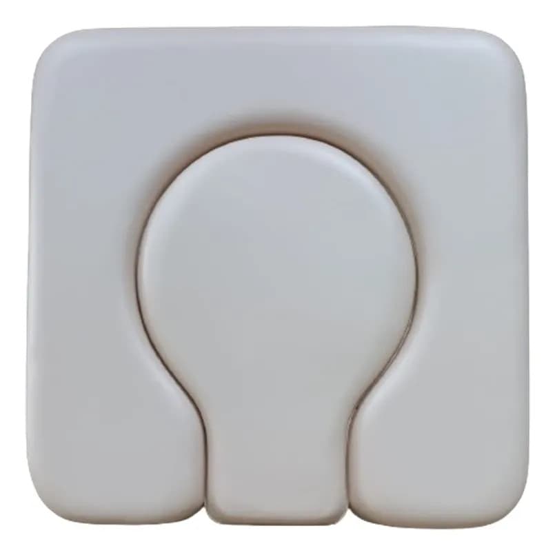 Assento de Cadeira de Banho Almofadado Aberto Bege para Idoso Banheiro Almofada Reposição Zimedical