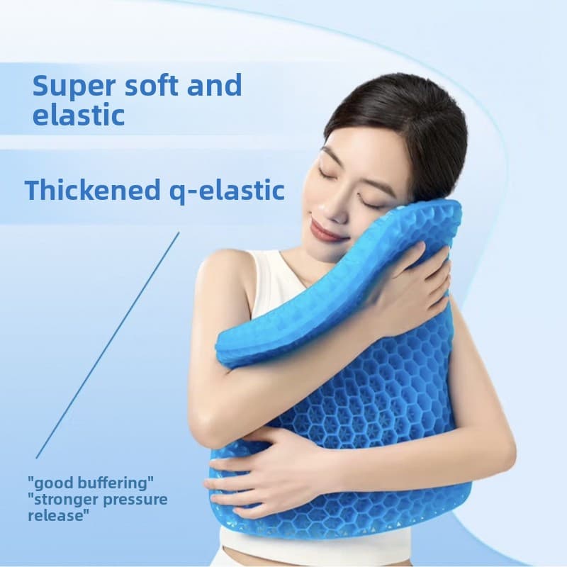 Almofada de Gel de favo de mel verão fresco respirável descompressão proteção de quadril escritório carro estudante dorm