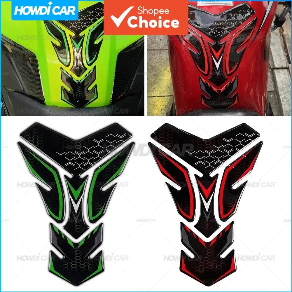  Protetor de Tanque de Combustível de Borracha 3D para Motocicleta Adesivo Decalque