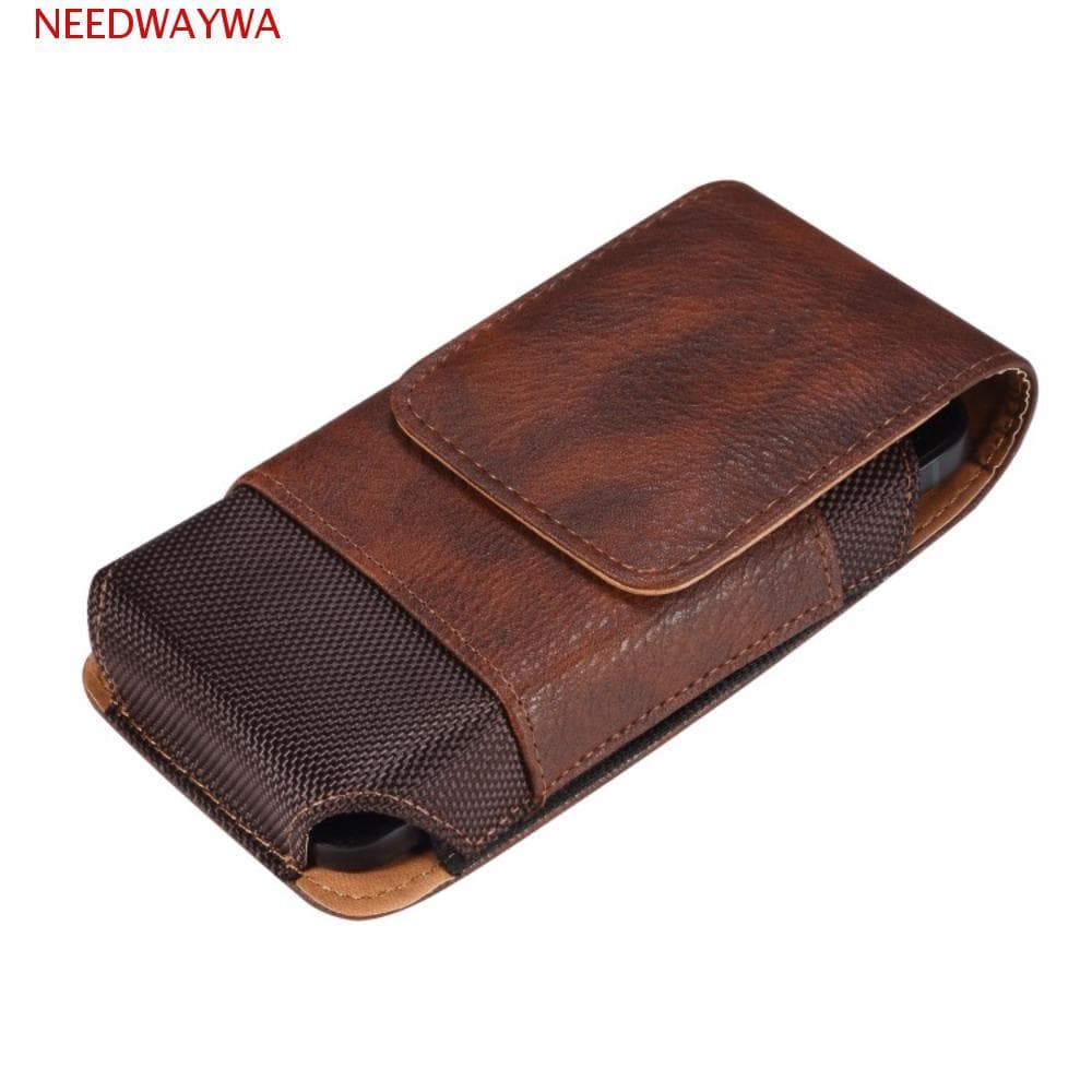 NEEDWAYWA Bolsa De Cintura Para Telefone , Capa De Couro Estilo Cinto , À Prova D'água , Suspensa