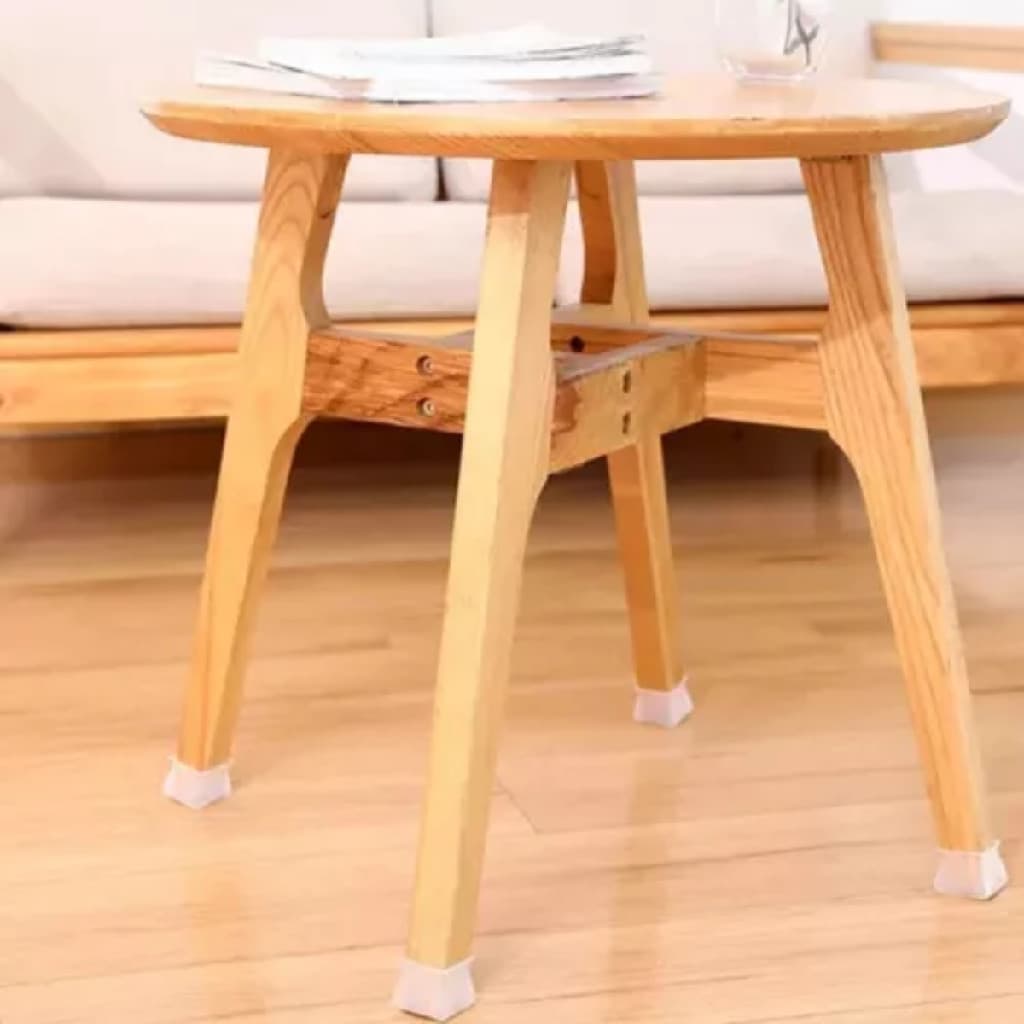 Kit 48 Unidades Protetores Pé De Cadeira Mesa Cama Sofá Silicone Cor Cinza Reducao Ruidos