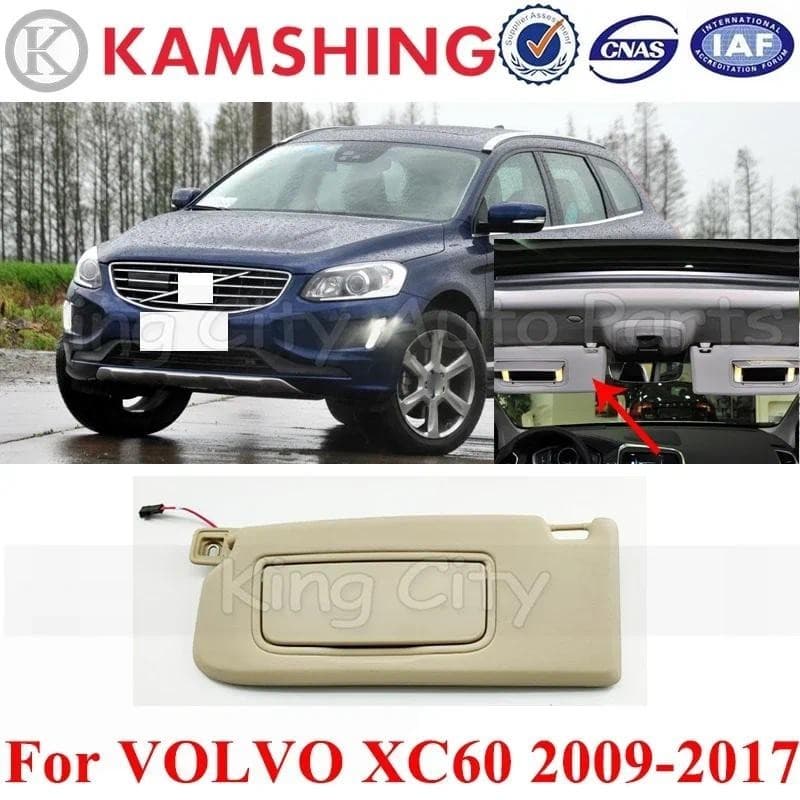 CAPQX Para VOLVO XC60 2009-2014 2015 2016 2017 Conjunto De Viseira Solar Automática Com Espelho Peças De motor De Carro 