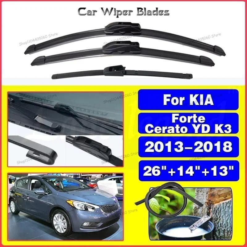 Conjunto De Lâminas De Limpador Dianteiro E Traseiro Para KIA Forte Cerato YD K3 2013-2018 Pára-Brisa Janela Escova De C