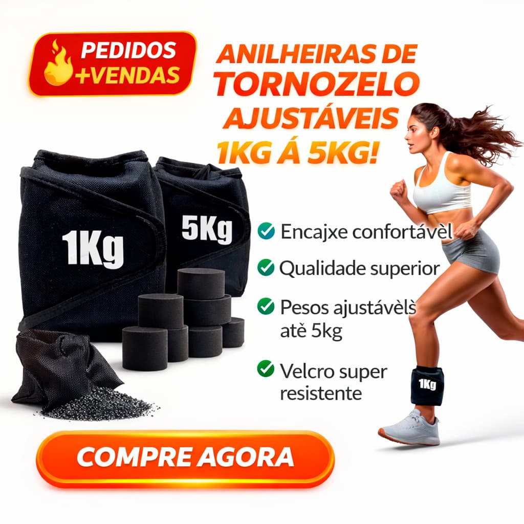 Par de Caneleira de Peso Tornozeleira Treinar Pernas Academia Treino Exercício Crossfit Fitness Academia Musculação