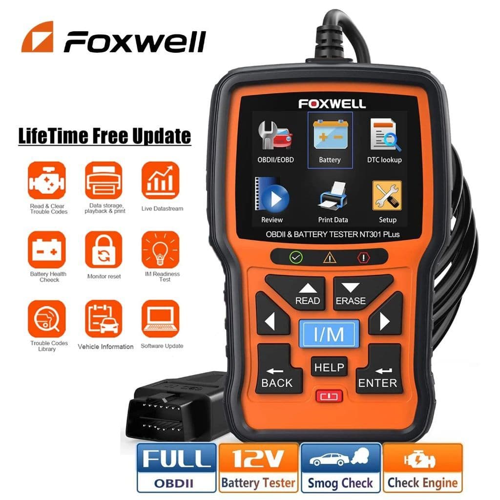 FOXWELL NT301 Scanner Obd2 Aprimorado De Carro Diagnóstico OBDII Ferramenta De ECU Automotivo Automático Verificação