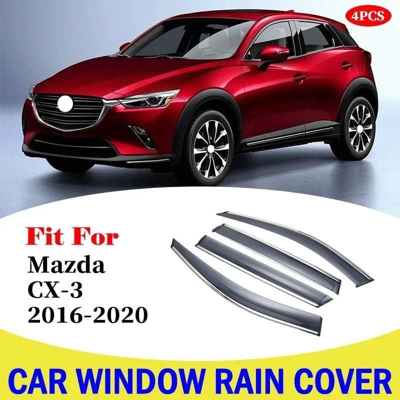 Janela Capa De Chuva Para Mazda CX-3 2016-2020 Defletores De Carro Defletor De Vento Guarda Solar Ventilação Viseira Ace