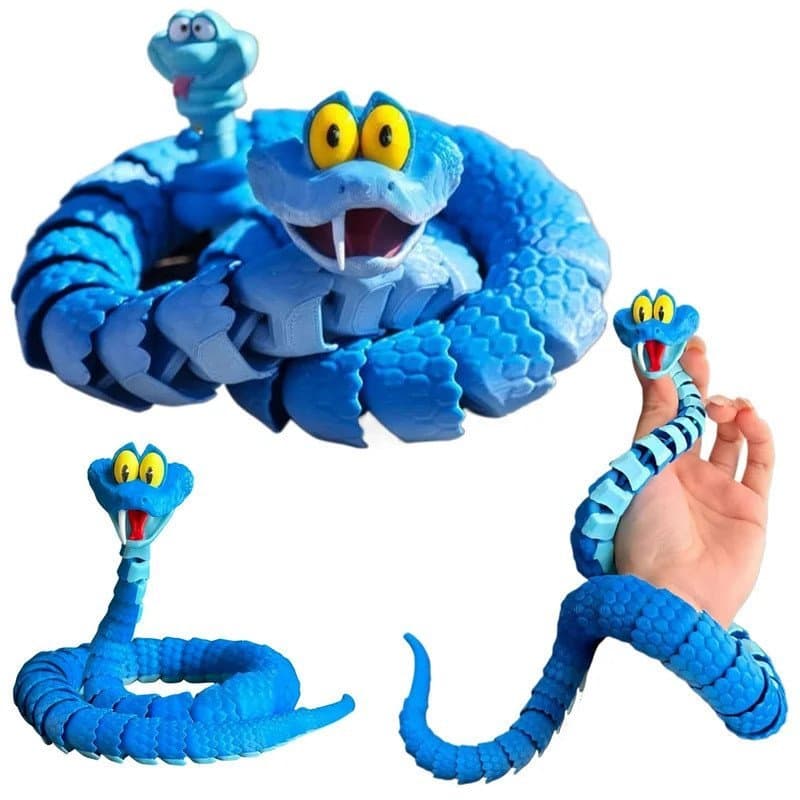 40cm Gary Snake: Disney Zootopia 2 Brinquedo de Simulação Articulado, Modelo de Cobra Gary Impresso em 3D, Brinquedos de