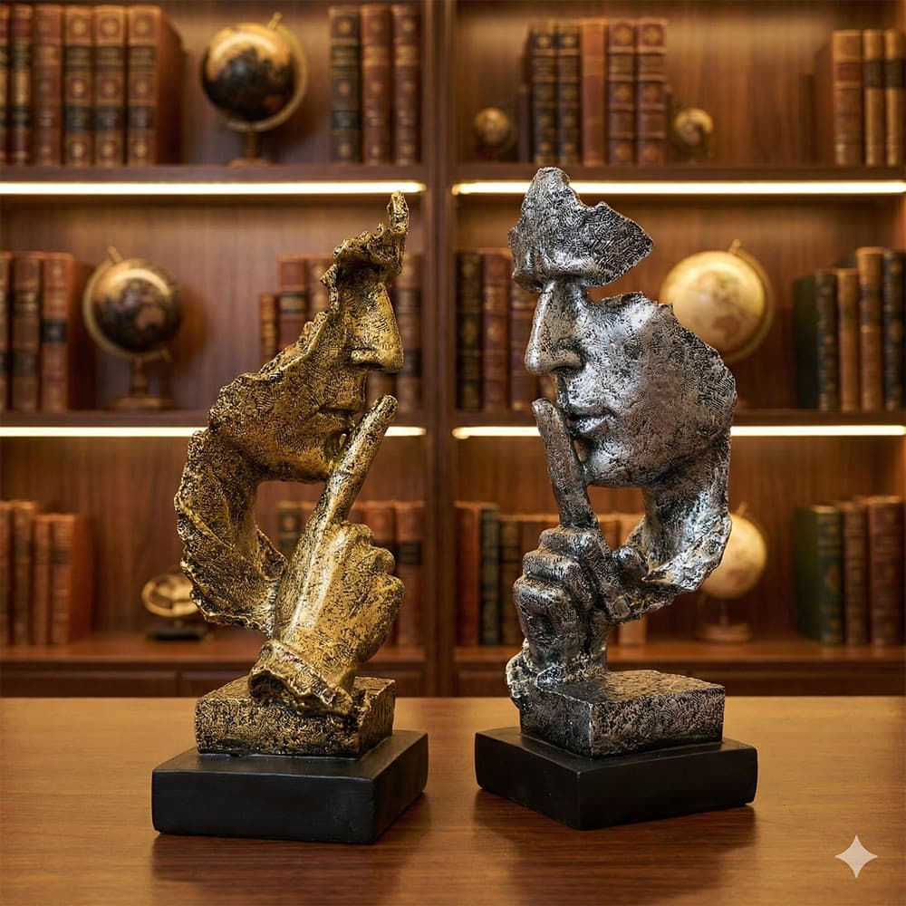 Escultura Decorativa Artística para Sala Peça Retrô em Resina Decoração Moderna para Casa