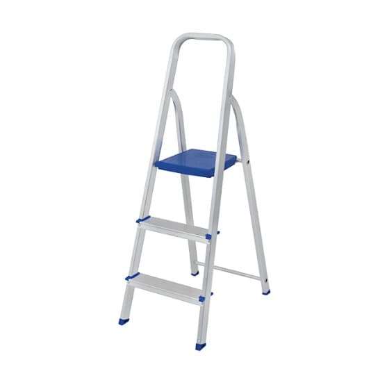 Escada De Alumínio 3 Degraus Doméstica MOR Reforçada Resistente 120kg