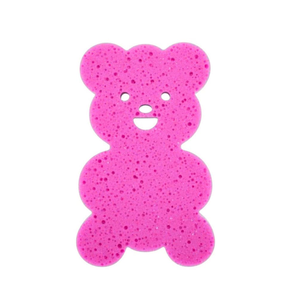 Espuma de Banheira para Bebê Antiderrapante Urso – Azul/Rosa