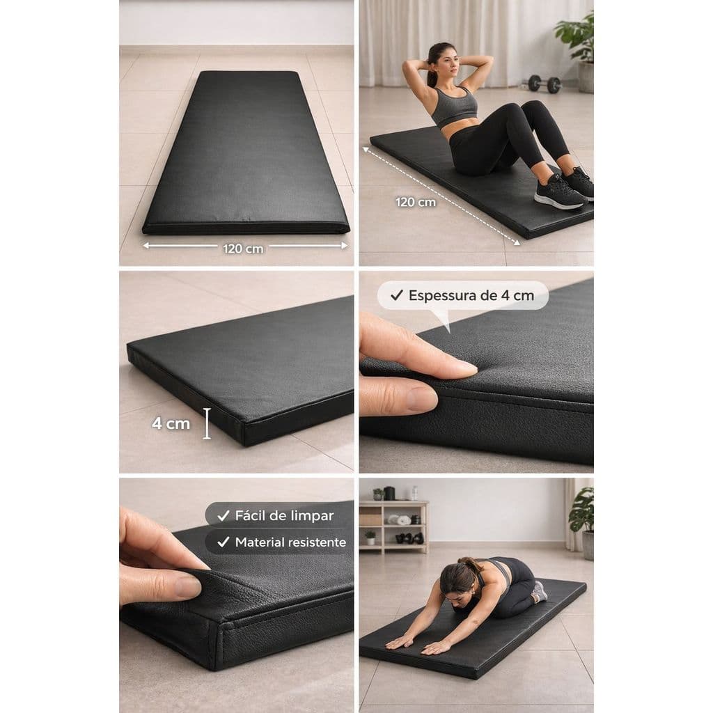 Colchonete 120 X 60 X 4 -escola , Academia , Creche , Treino Cor Branco