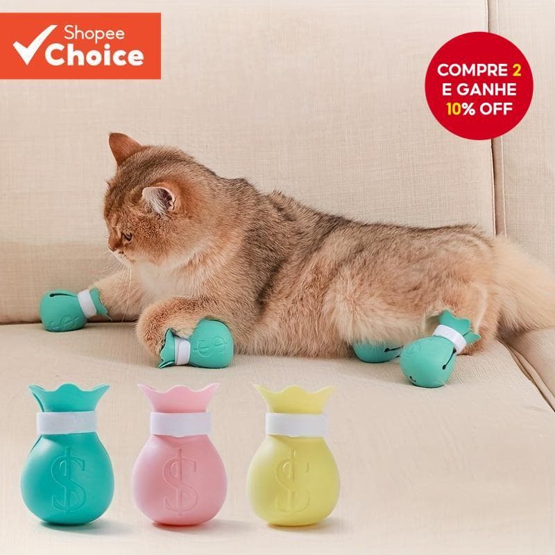 4 Pçs/set Gato Lavando Pés Capa Anti Arranhões Mordida Patas De Luvas Para Suprimentos De Banho