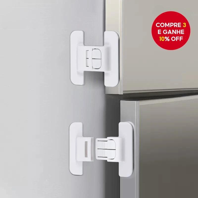  Trava de Segurança para Geladeira Proteção Infantil Antiaperto para Dispenser de Água Fechadura de Armário de Móveis